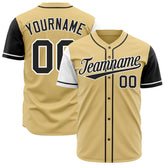 Custom Gold Two Tone Fashion Baseball Jersey Authentic Hip Hop Sportswear TShirt